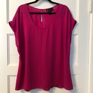 Lane Bryant fuchsia top with split back 14 / 16